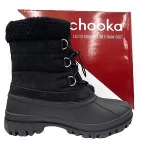Chooka Womens Insulated Winter Snow Duck Boots Water Repellent Fur size 7